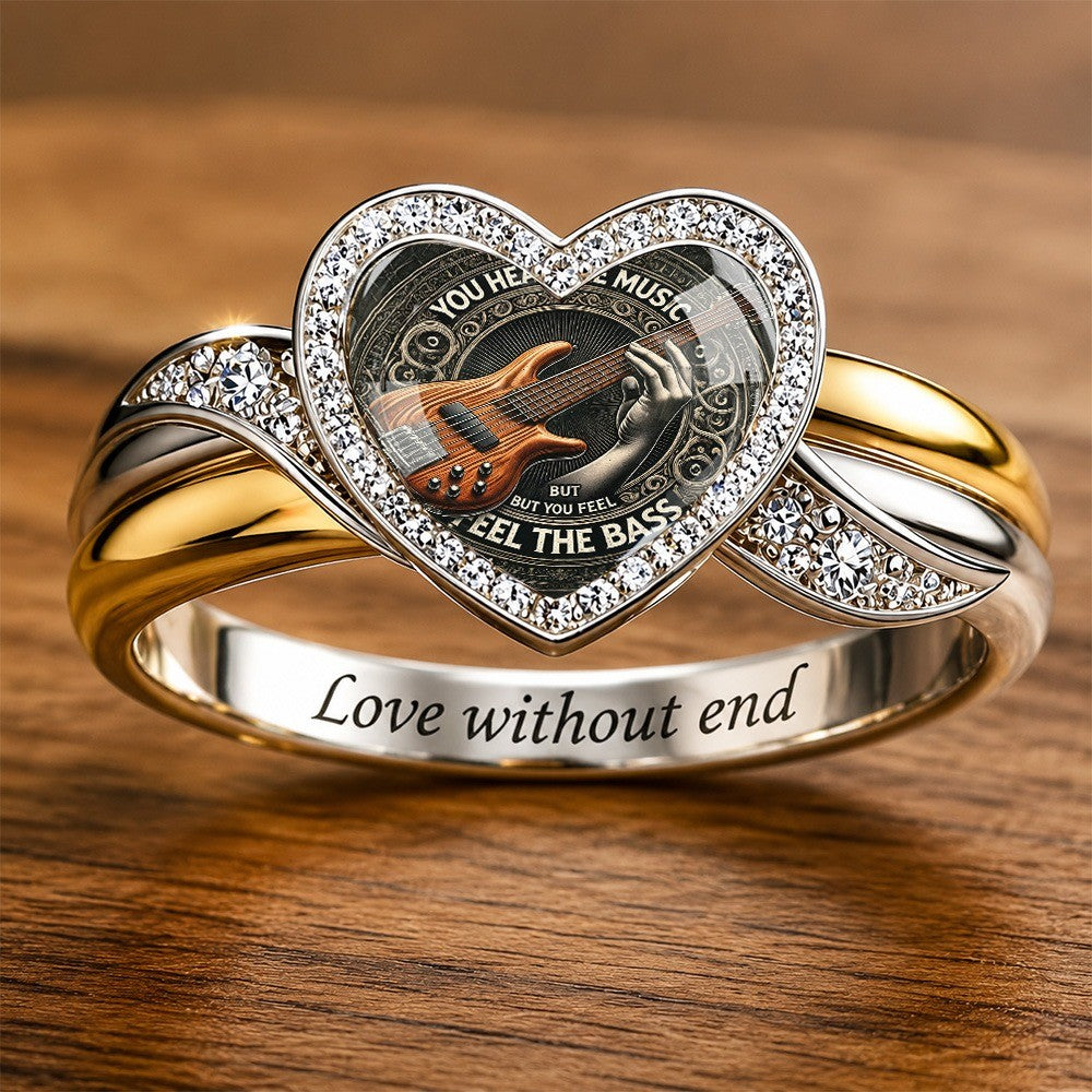 Guitar Heart Statement Ring
