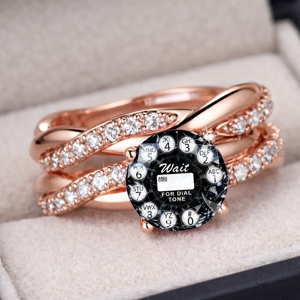 Vintage Phone Dial Ring