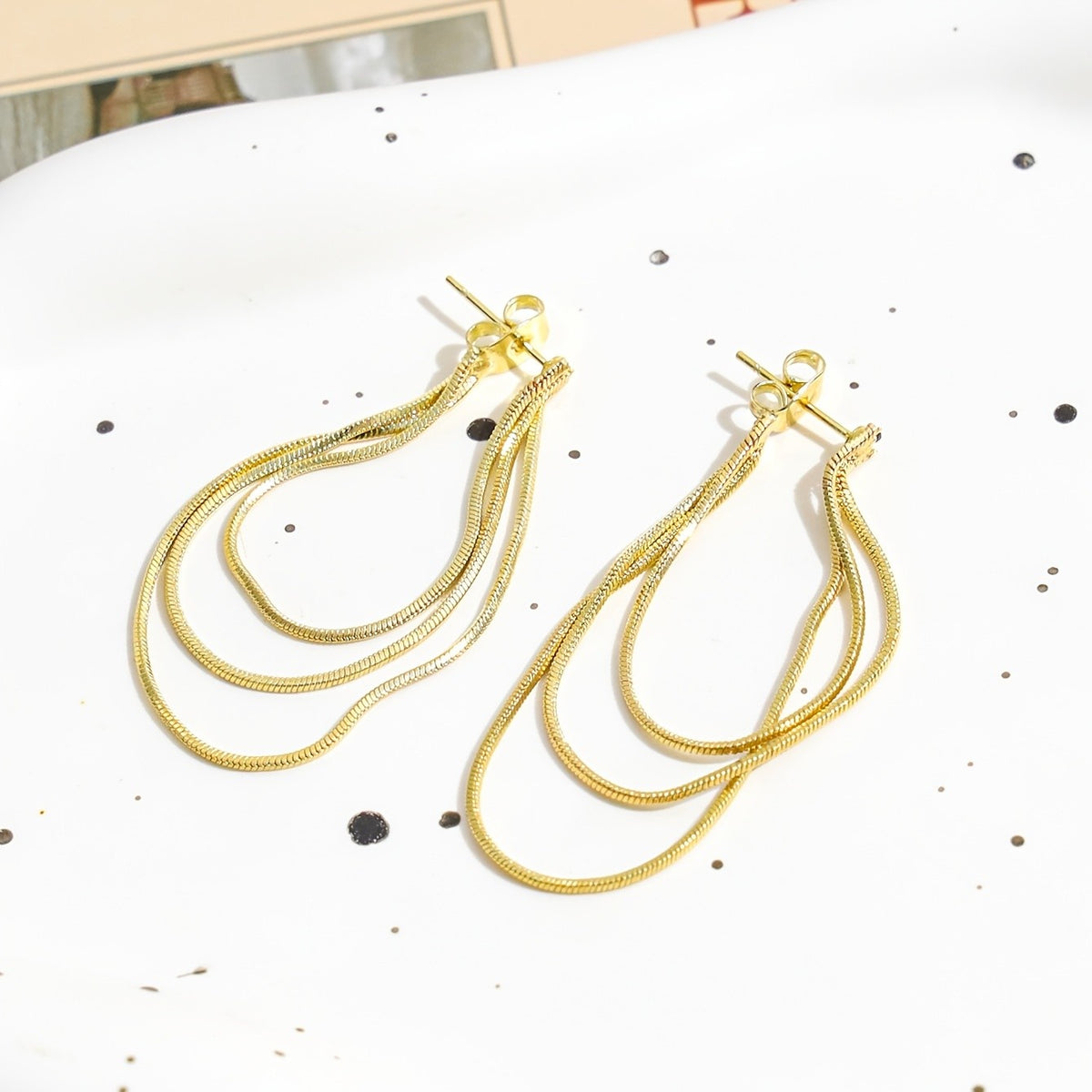 Layered Open Loop Earrings