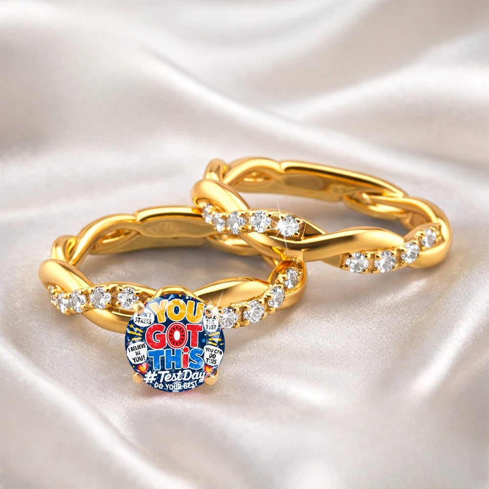 Encouragement Crystal Twist Ring