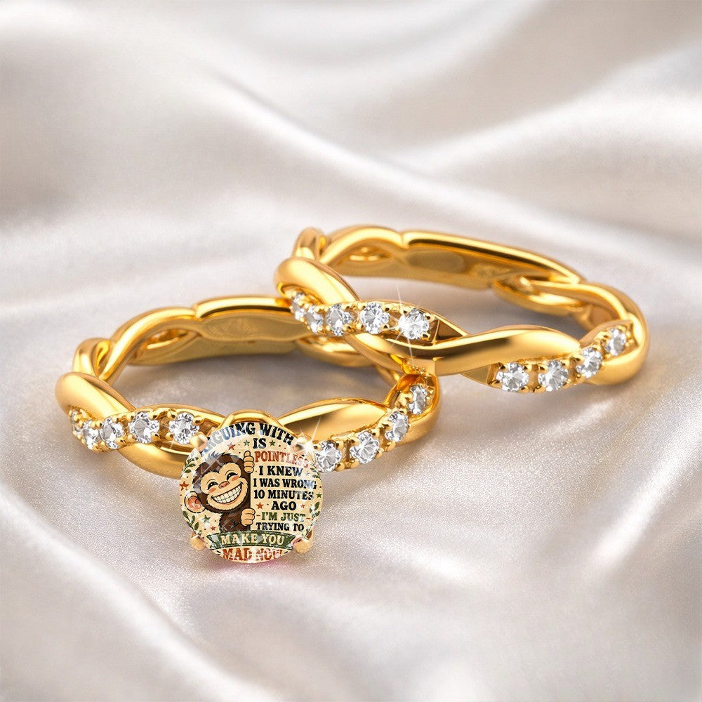 Twisted Monkey Charm Ring