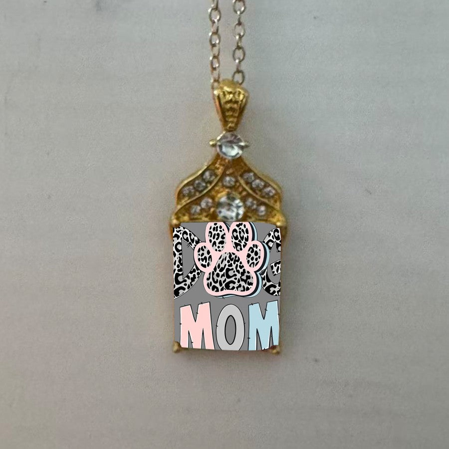 Leopard Paw Mom Necklace