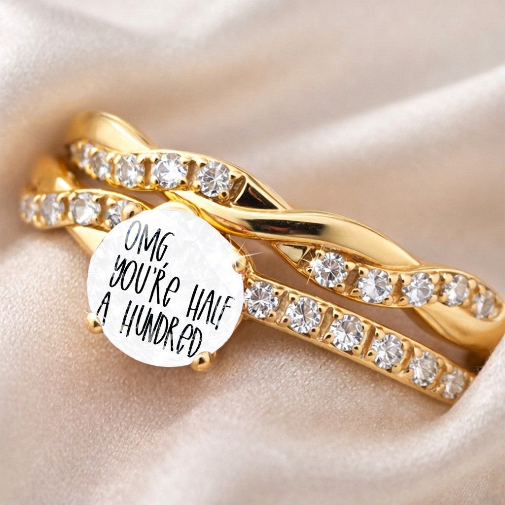 Twisted Crystal Half Hundred Ring