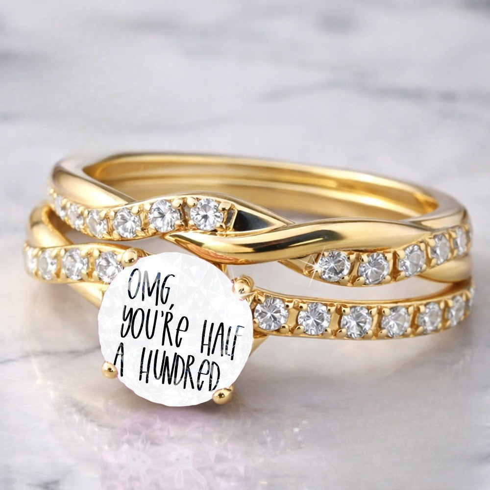 Twisted Crystal Half Hundred Ring