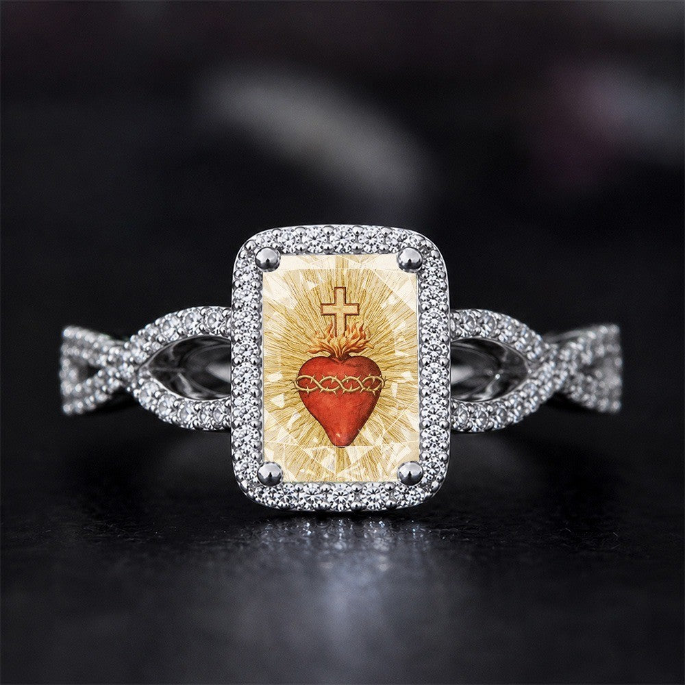 Sacred Heart Square Ring