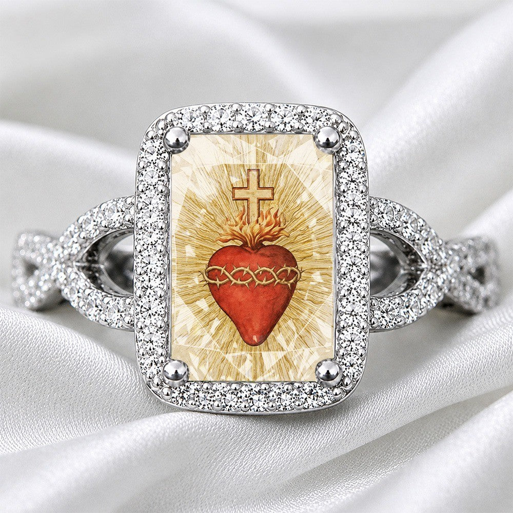 Sacred Heart Square Ring