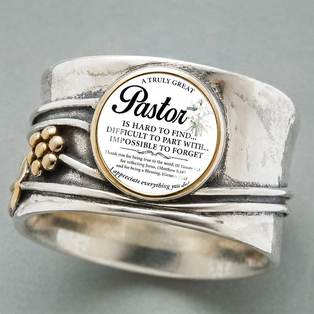 Pastor Quote Statement Ring