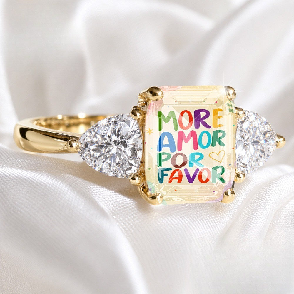 Colorful Amor Por Favor Ring