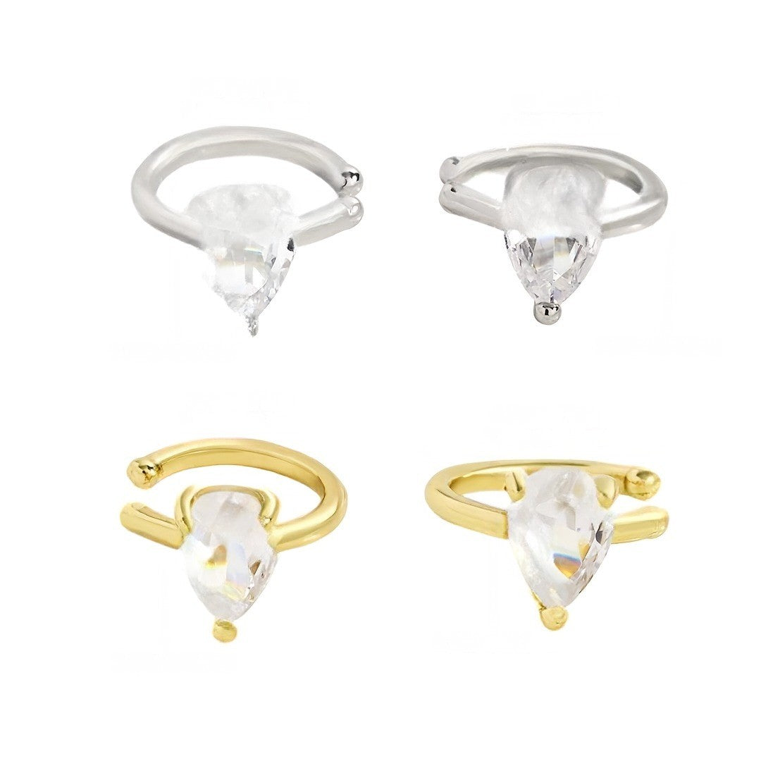 Pear Crystal Ear Cuff