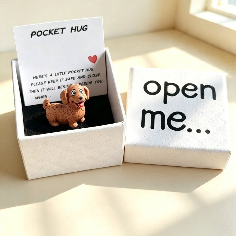 Smiling Puppy Pocket Hug Box