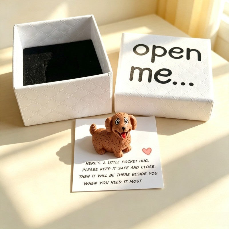 Smiling Puppy Pocket Hug Box