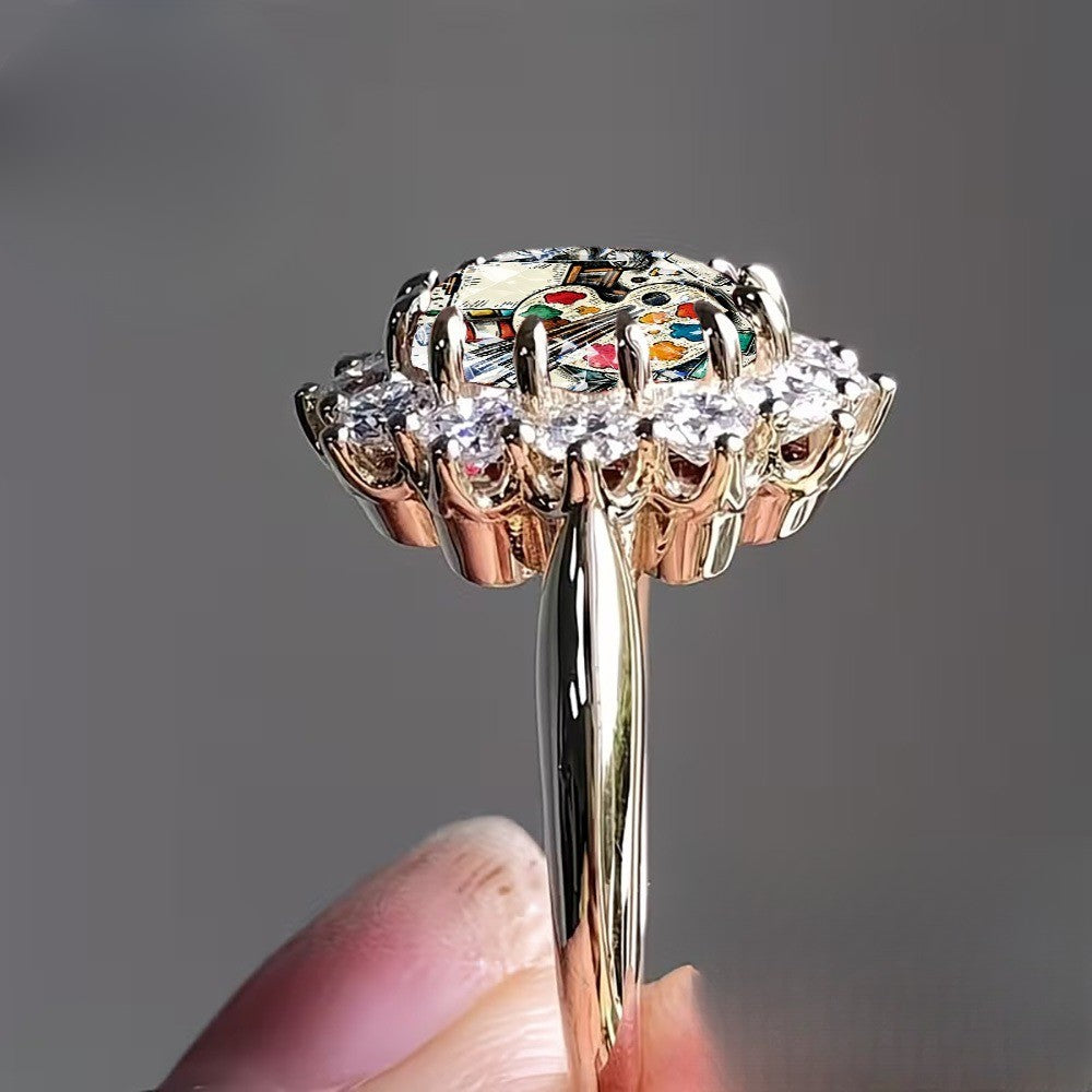 Artist Palette Statement Ring