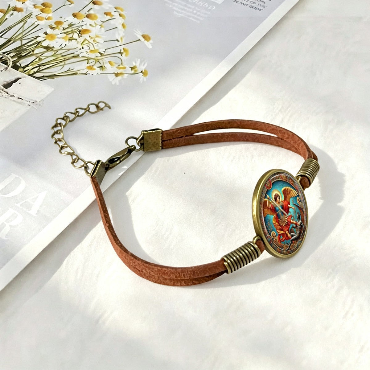 Archangel Round Glass Bracelet