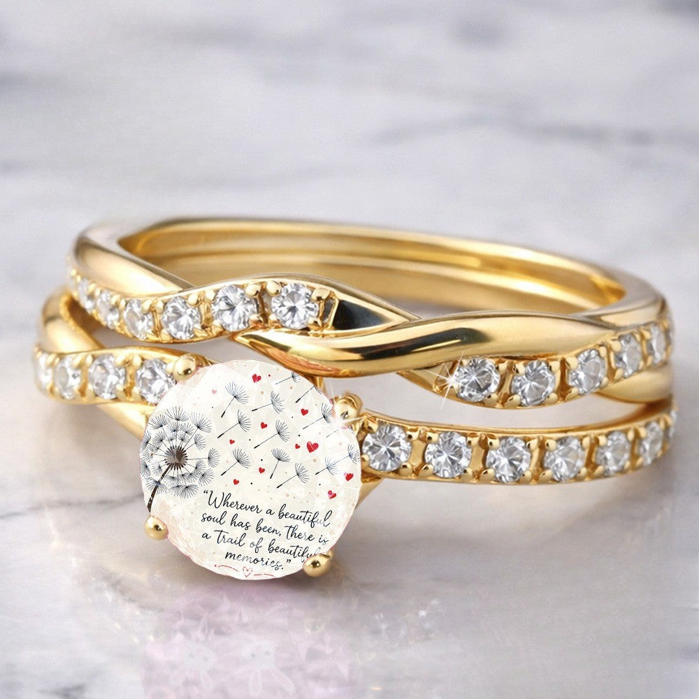 Twisted Dandelion Quote Ring