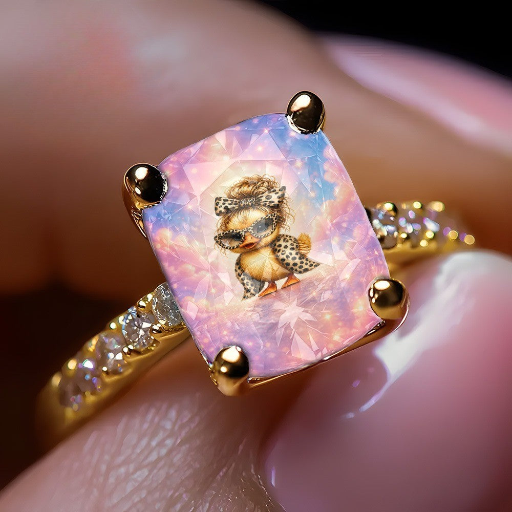 Iridescent Duck Square Ring