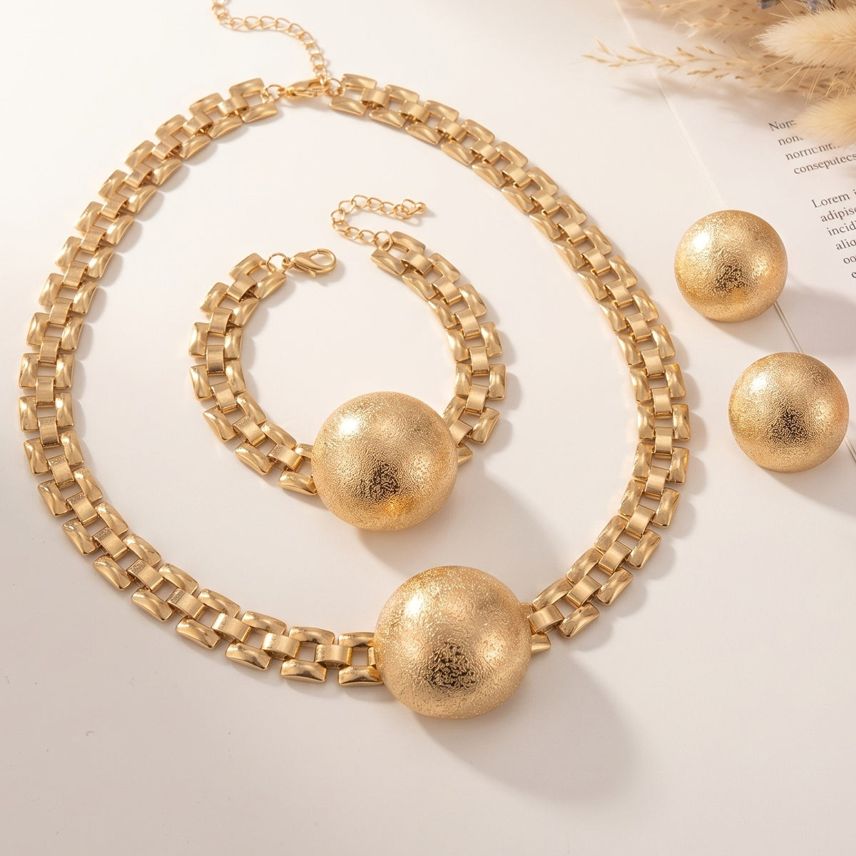 Sphere & Link Jewelry Set