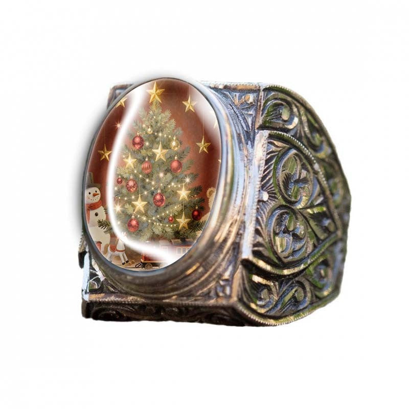 Christmas Tree Scene Ring