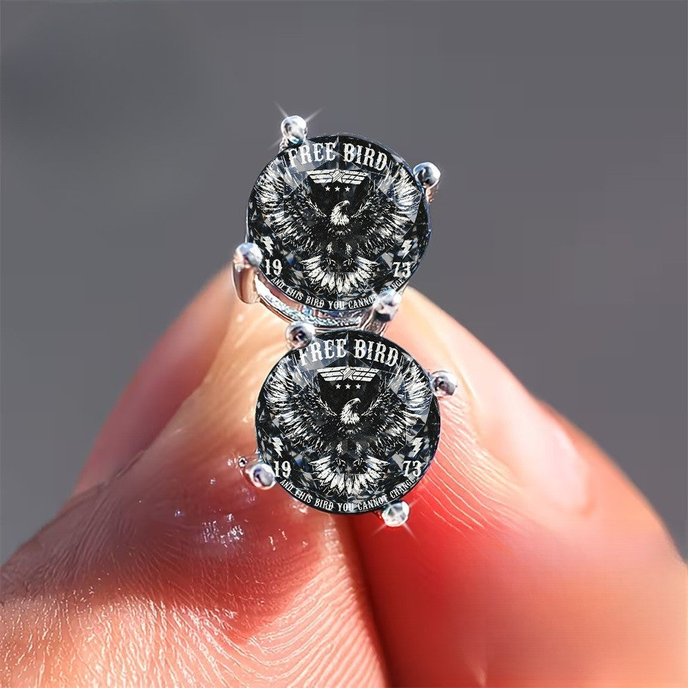 Free Bird Crystal Stud Earrings