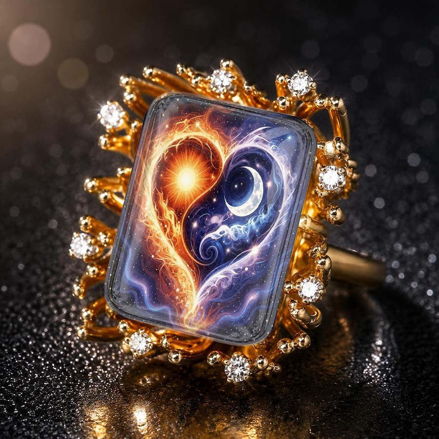 Sun & Moon Yin Yang Ring