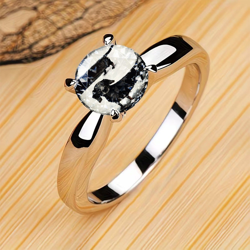 Two Dog Silhouette Ring
