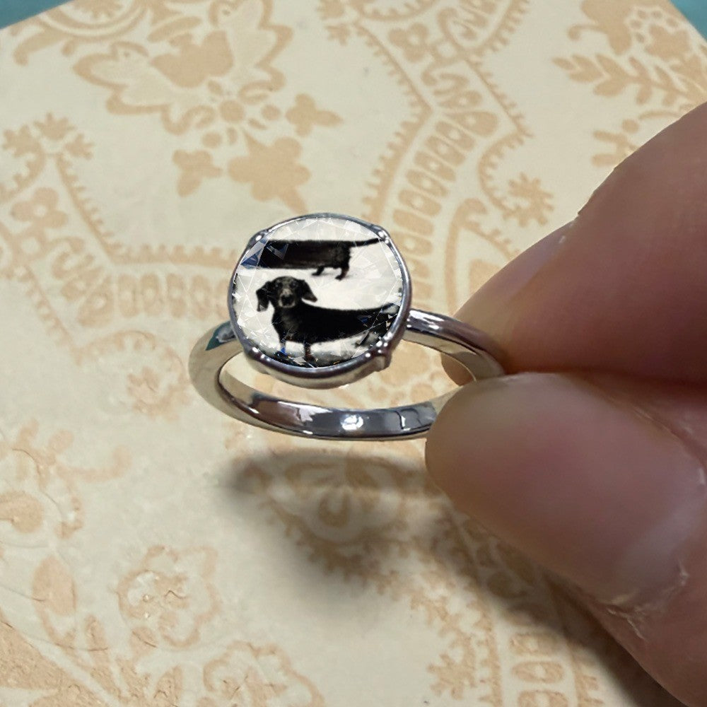 Two Dog Silhouette Ring