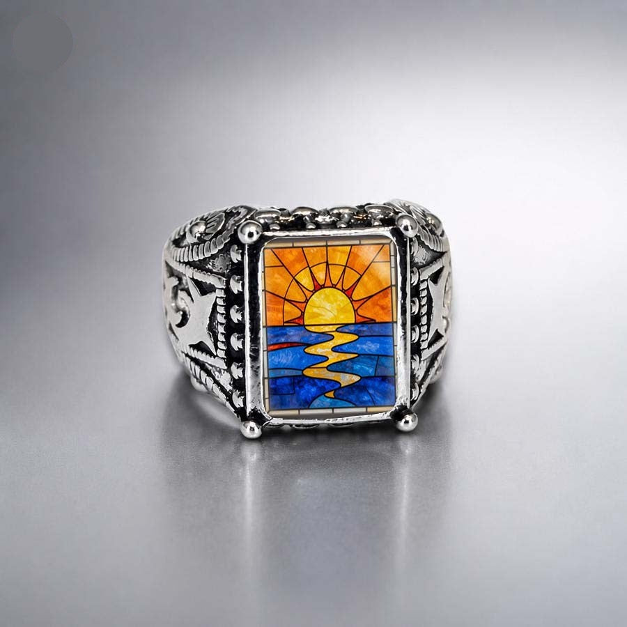 Sunrise Seascape Ring