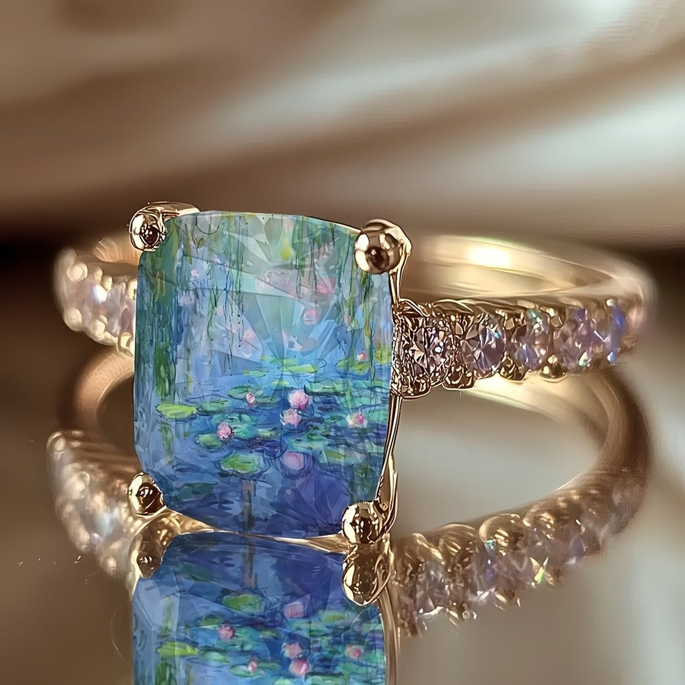 Water Lily Square Ring