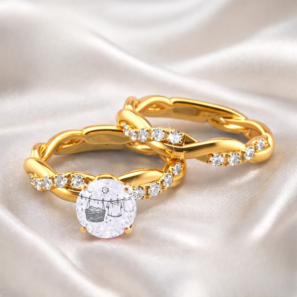 Laundry Line Crystal Ring