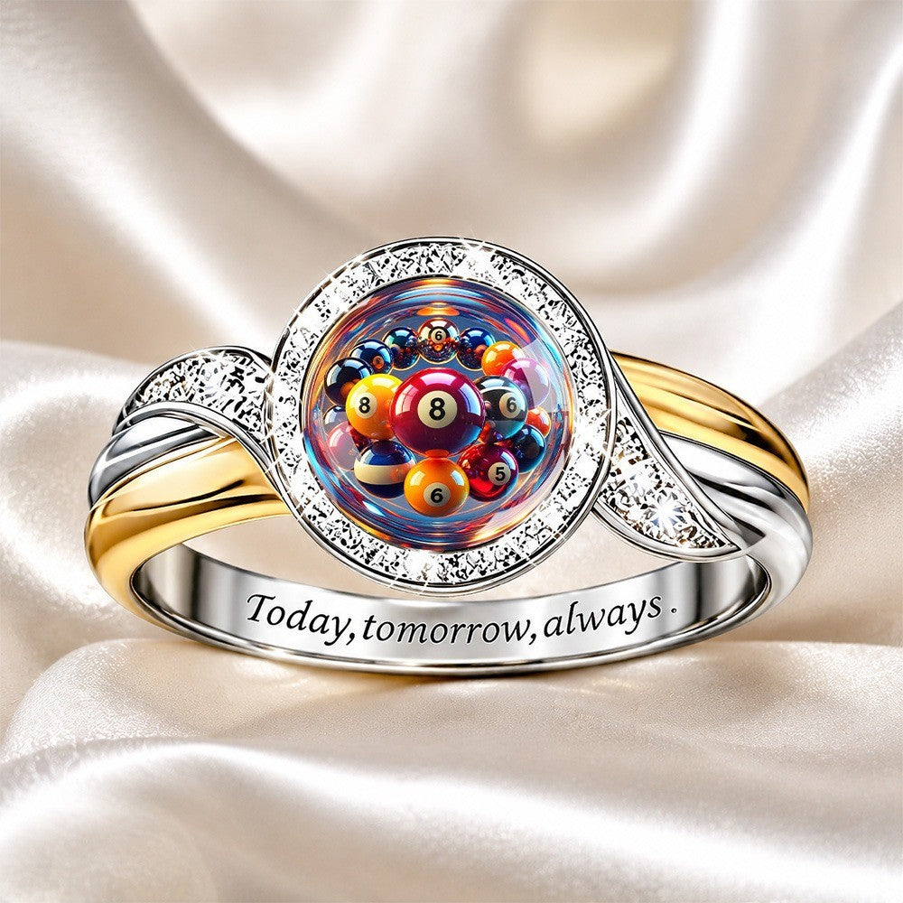 Billiard Ball Dome Ring