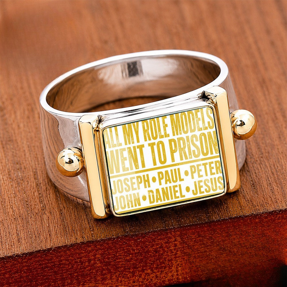Biblical Figures Wide Band Ring