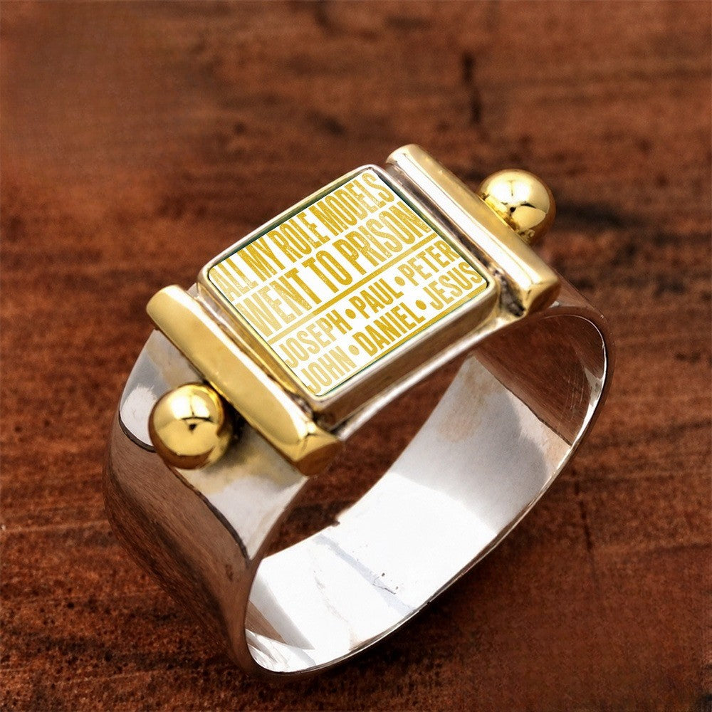 Biblical Figures Wide Band Ring