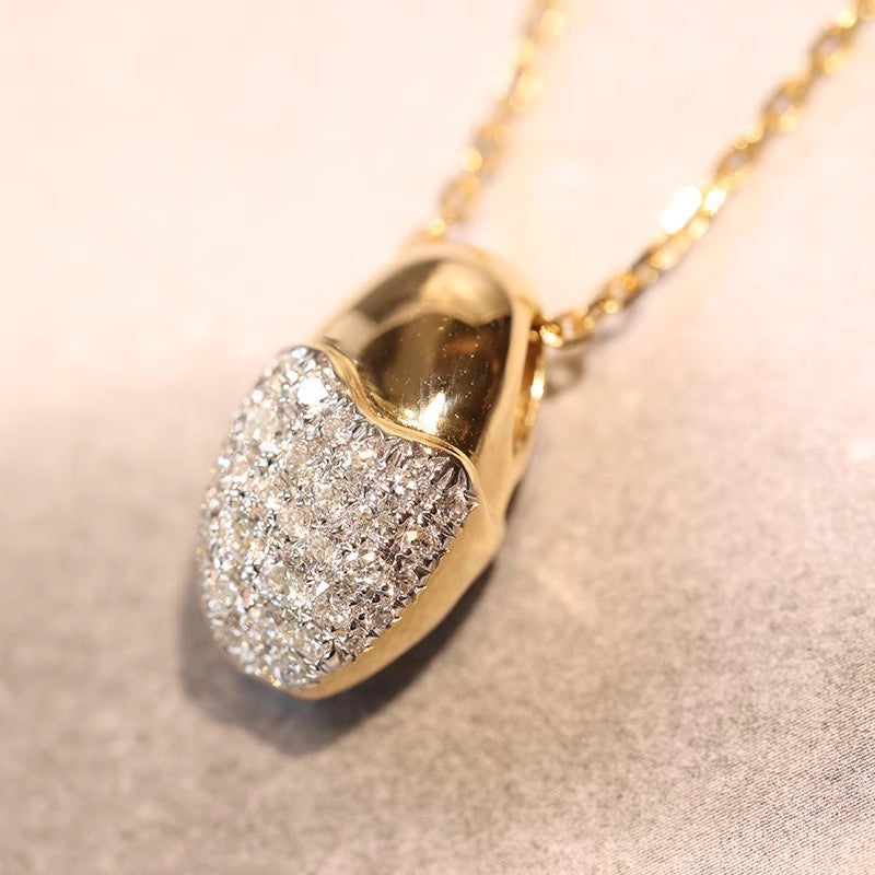 Crystal Pave Gold-Tone Pendant Necklace