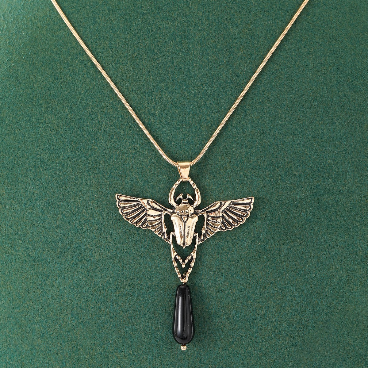 Winged Beetle Necklace