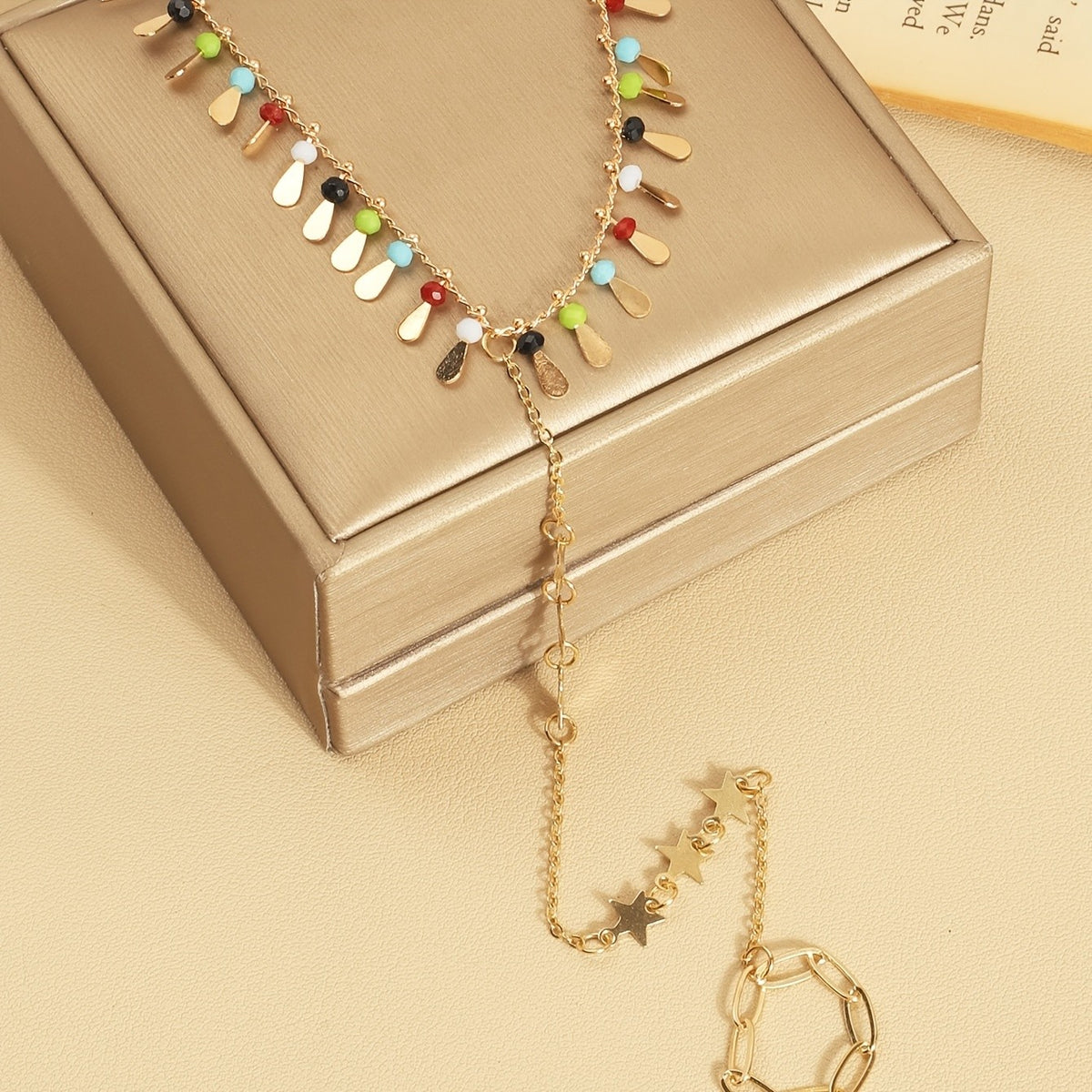 Colorful Water Drop Anklet