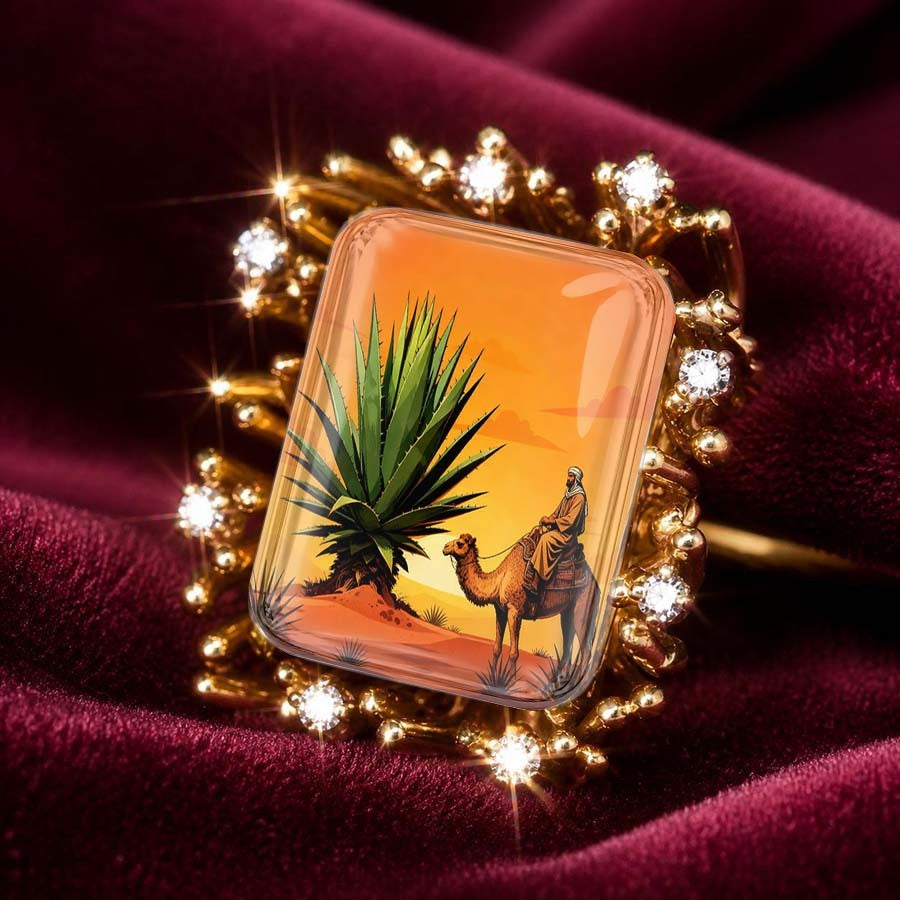 Desert Camel Scene Ring
