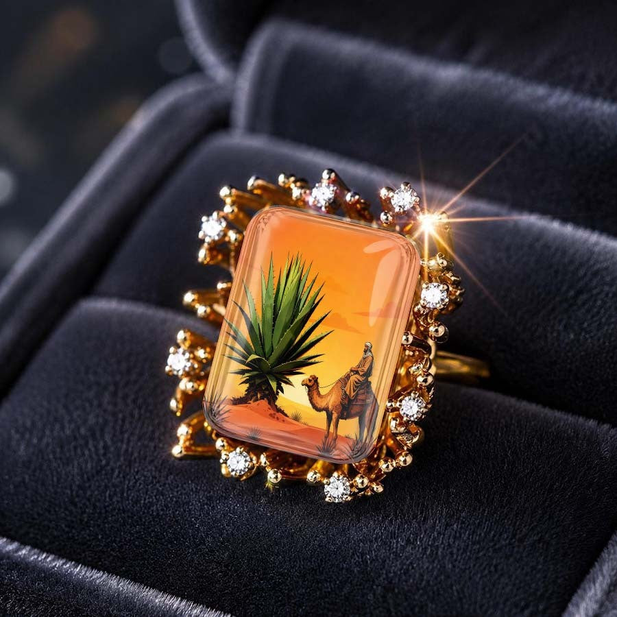 Desert Camel Scene Ring