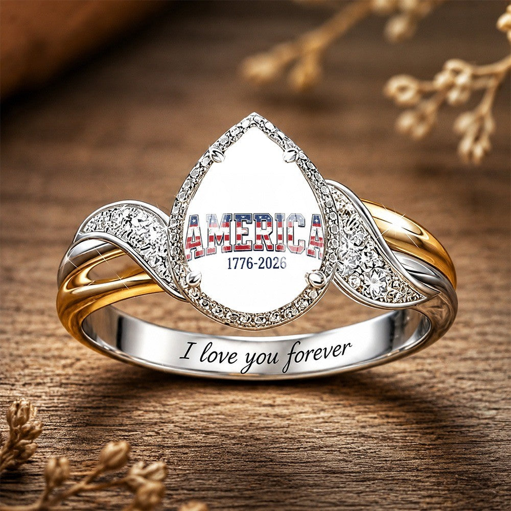 Patriotic Crown Statement Ring