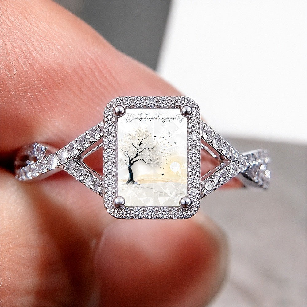 Square Tree & Butterfly Ring