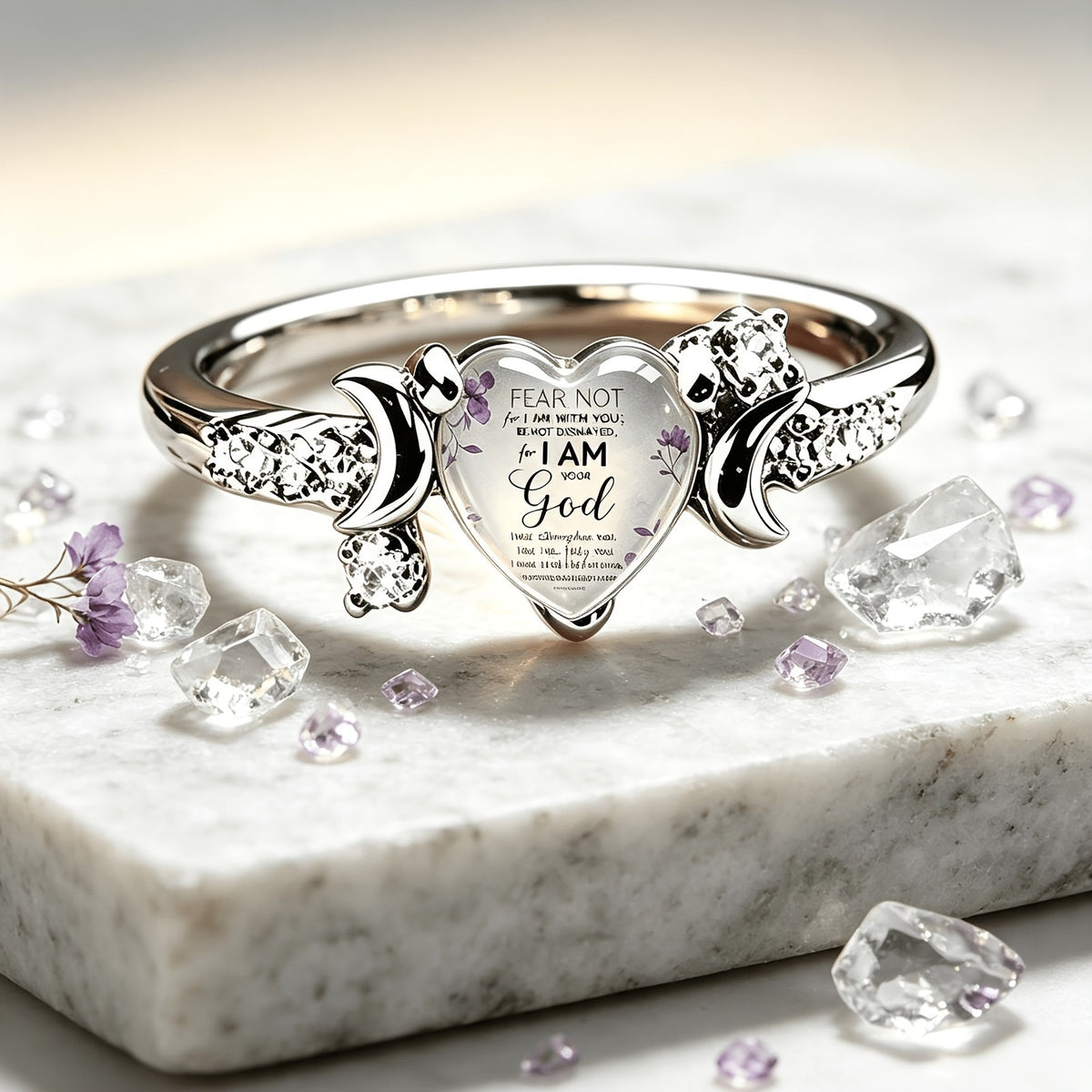 Fear Not Heart Statement Ring