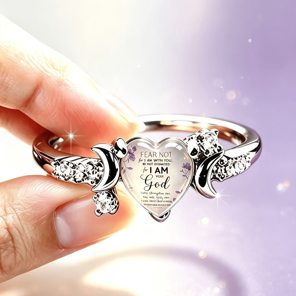 Fear Not Heart Statement Ring