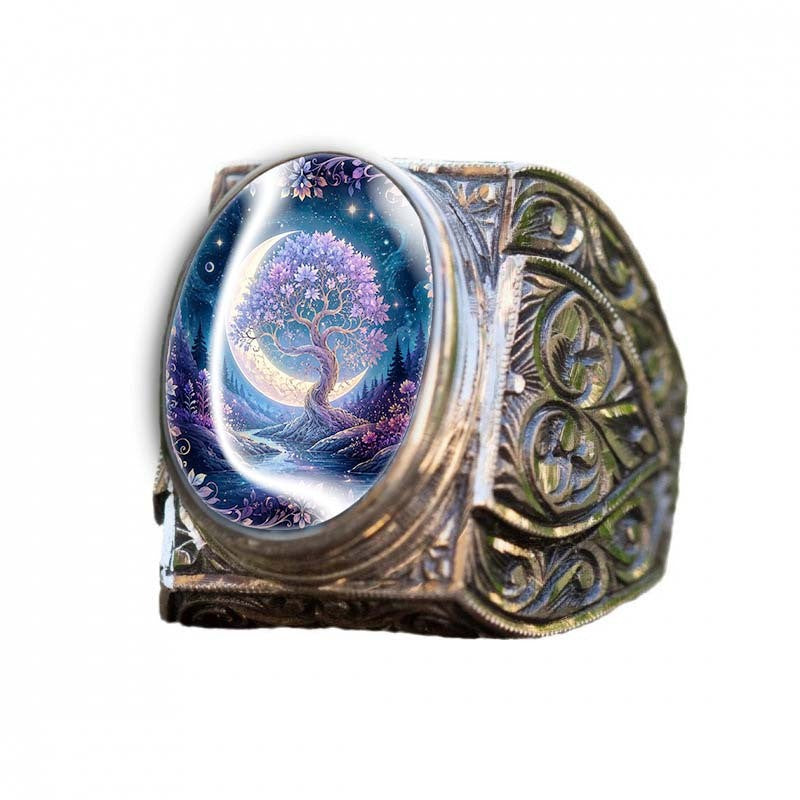 Purple Tree Moonlight Ring