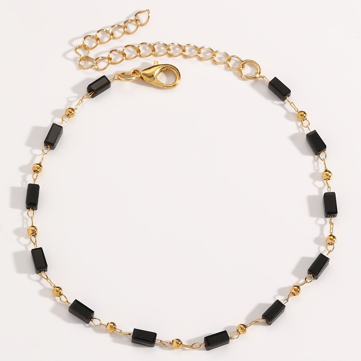 Colorful Stone & Pearl Link Bracelet