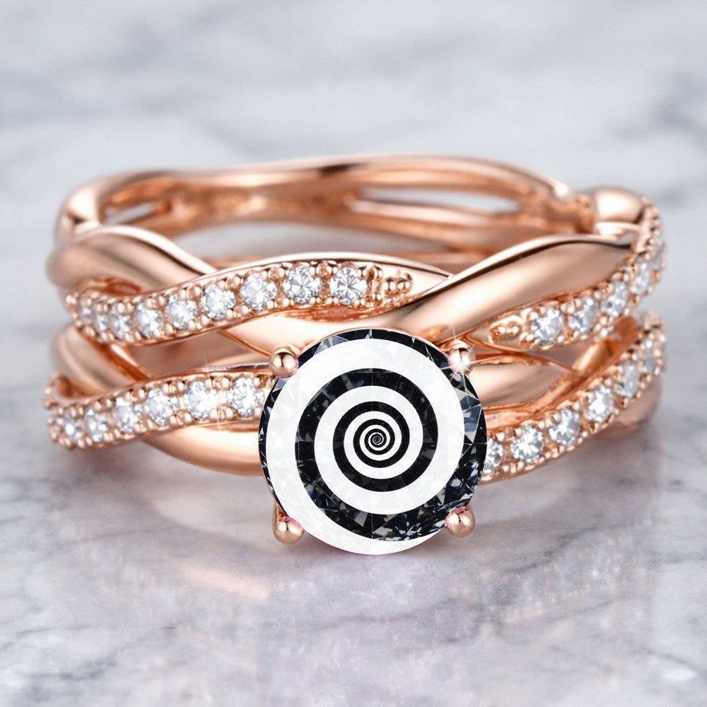 Black & White Spiral Ring