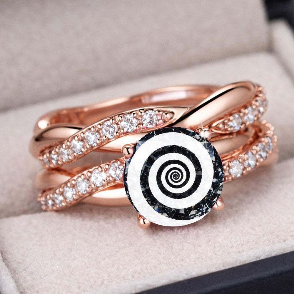 Black & White Spiral Ring