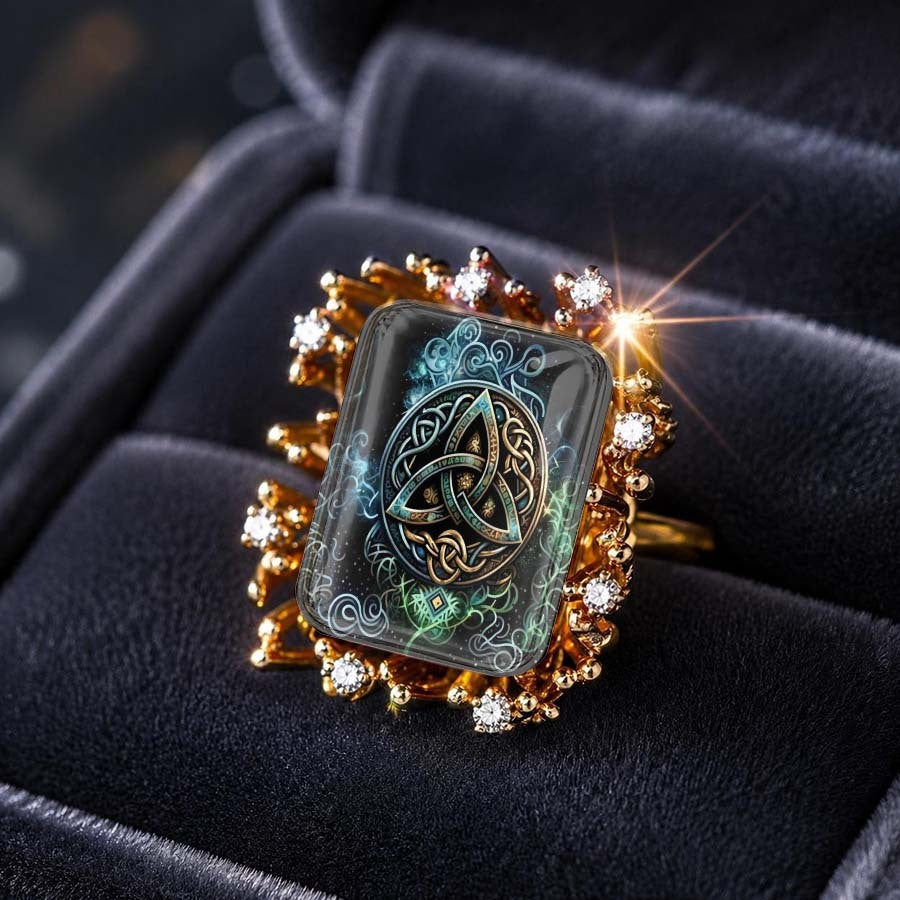 Trinity Knot Square Ring