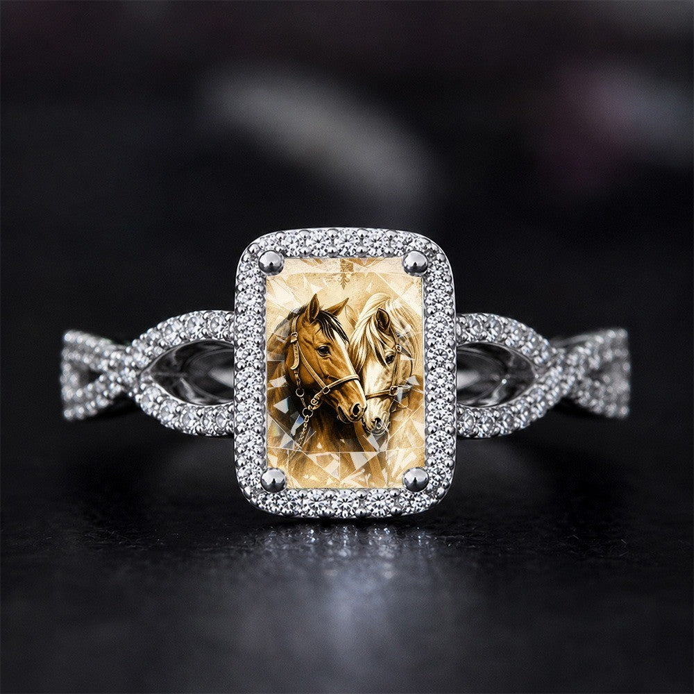 Dual Horse Square Ring