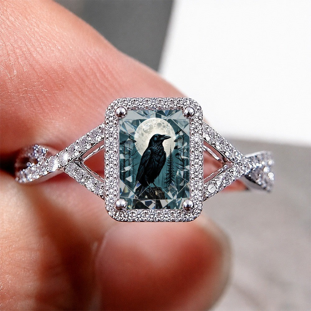 Raven Moon Square Ring