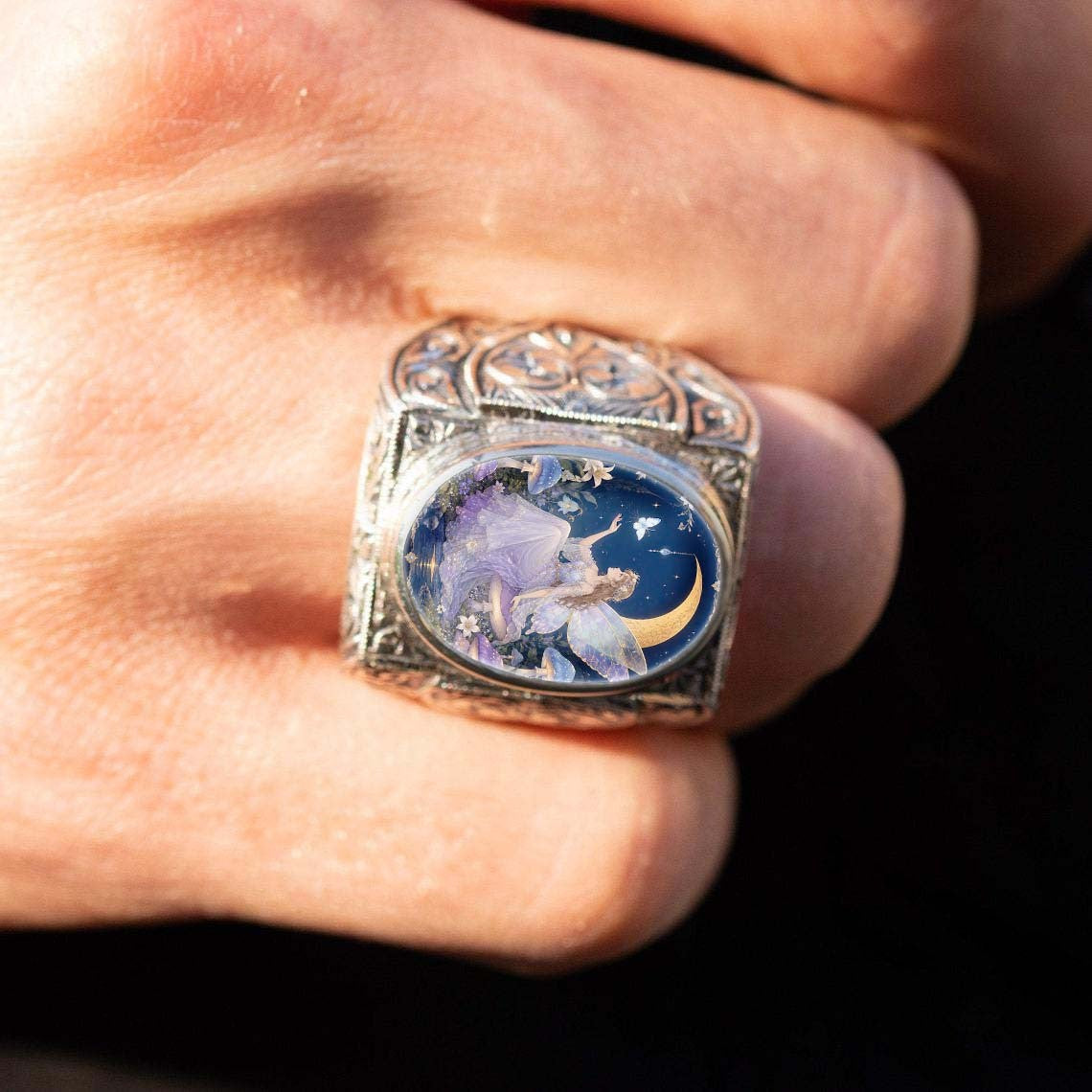 Fairy Moon Statement Ring
