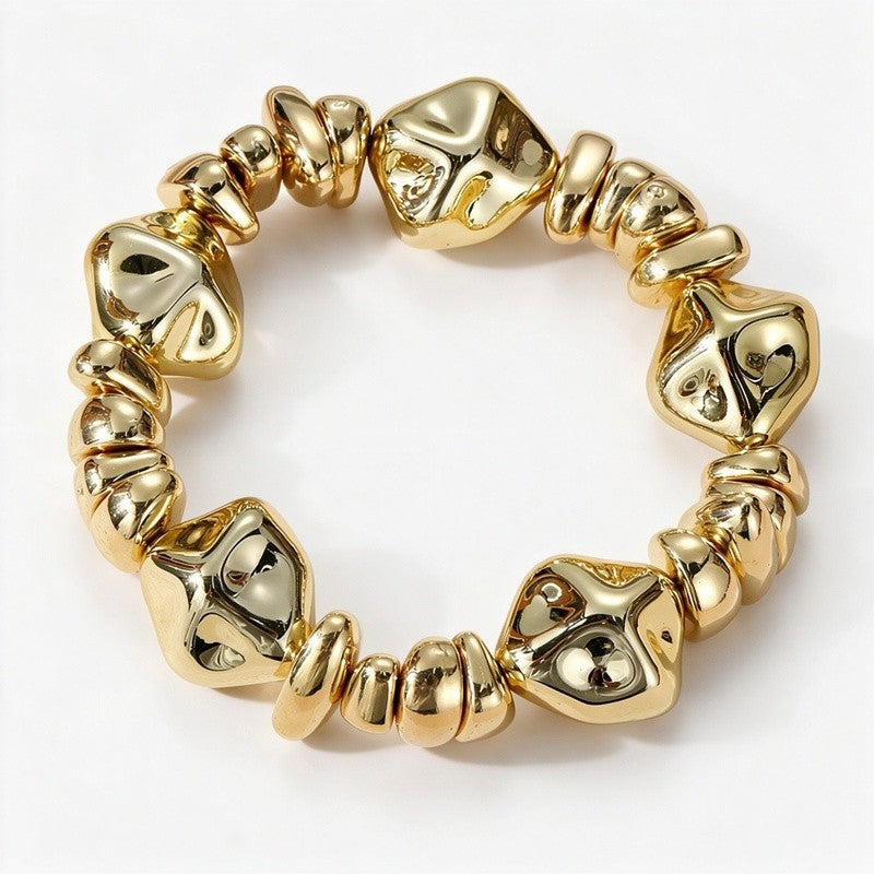 Geometric Bead Stretch Bracelet