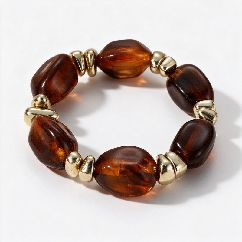 Geometric Bead Stretch Bracelet